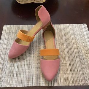 NWB pink & orange Hush Puppies Kendall Trace d’orsay flat